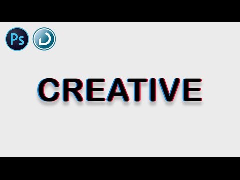 Anaglyphic Text Effect- Adobe photoshop Tutorial 2019!