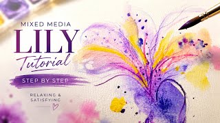 🎨 Watercolor Lily Tutorial | How to Paint Soft, Glowing Petals Step by Step screenshot 5