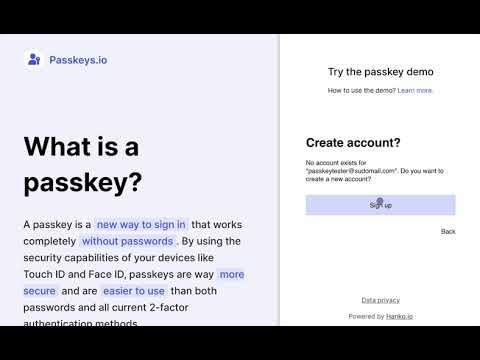 Passkey Creation