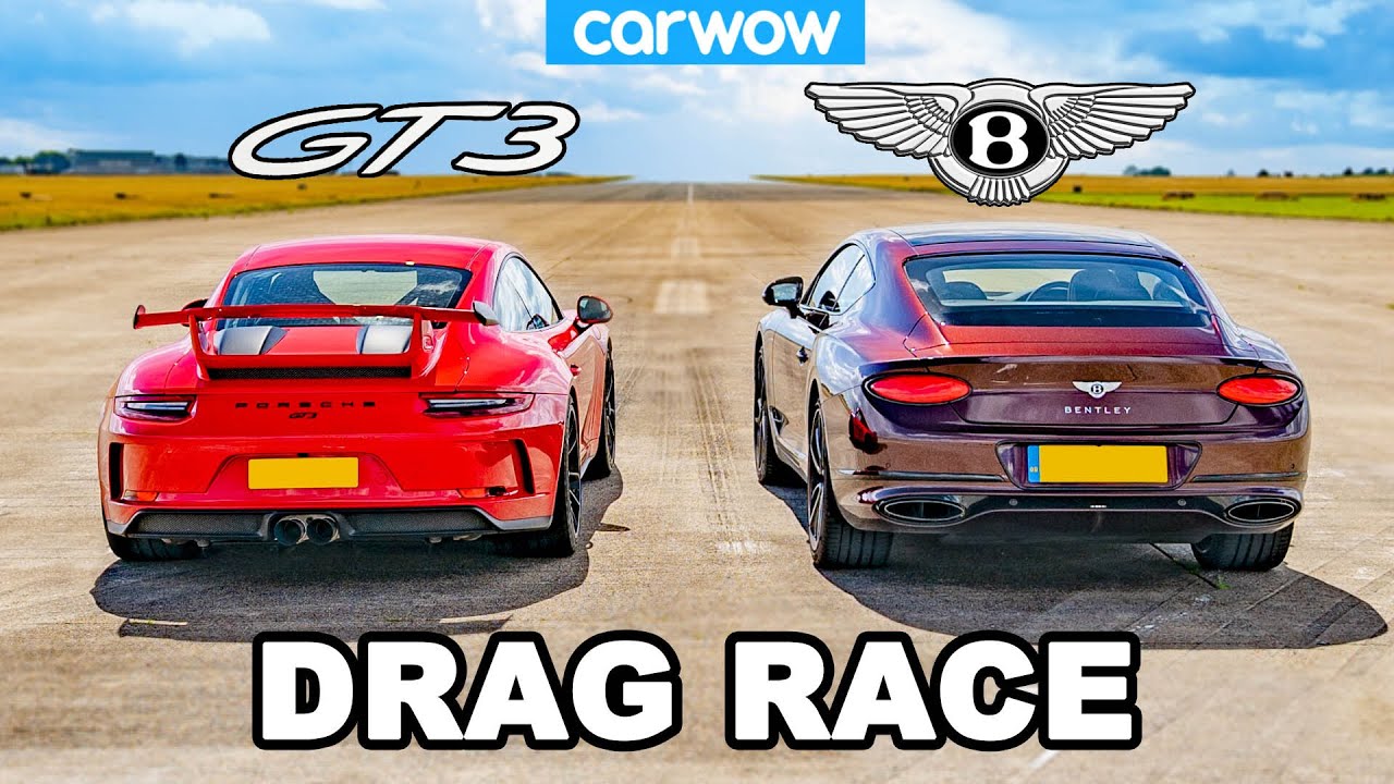 Porsche 911 GT3 vs Bentley Continental GT - DRAG RACE!