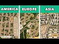 America VS Europe VS Asia XXL - Building a suburb in Cities: Skylines