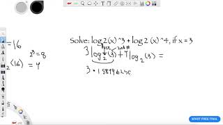 Solving Logarithms and Testing out Drawing Program
