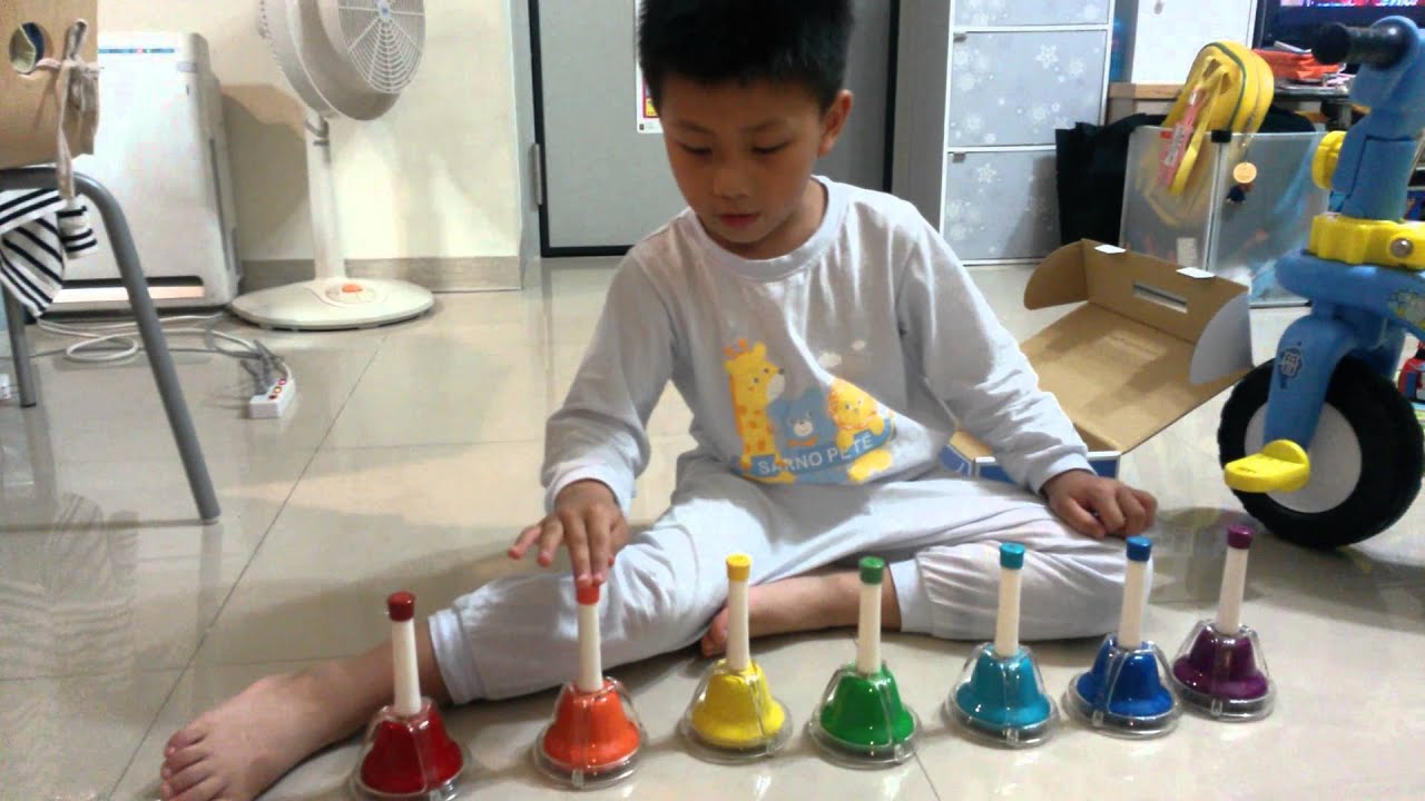 Bell Chorus 8音手搖+壓式音鐘- YouTube