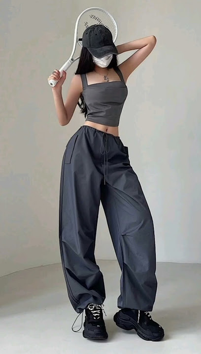 How to style Parachute pants✨ #aesthetic #shorts #parachute