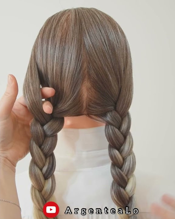 Quick & Easy Braid Bun 😍 Beauty #hairstyles for medium & long hair | Wedding & Party hair #shorts