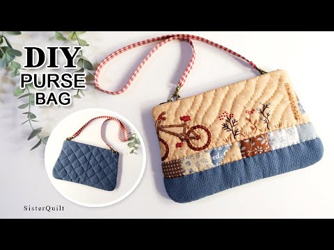 DIY SHOULDER PURSE BAG | Cute Handbag Sewing Tutorial [SisterQuilt ...