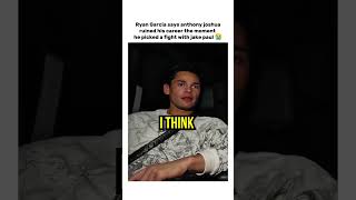 Ryan Garcia says anthony joshua ruined his career the moment he fight with jake paul 😭 #n3on #funny