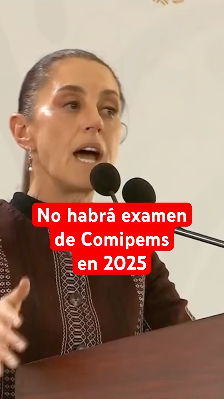 Sheinbaum anuncia el fin del examen Comipems para ingreso a bachillerato #shorts