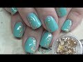 Foil Nails: Teal / Mint & Gold Nail Tutorial