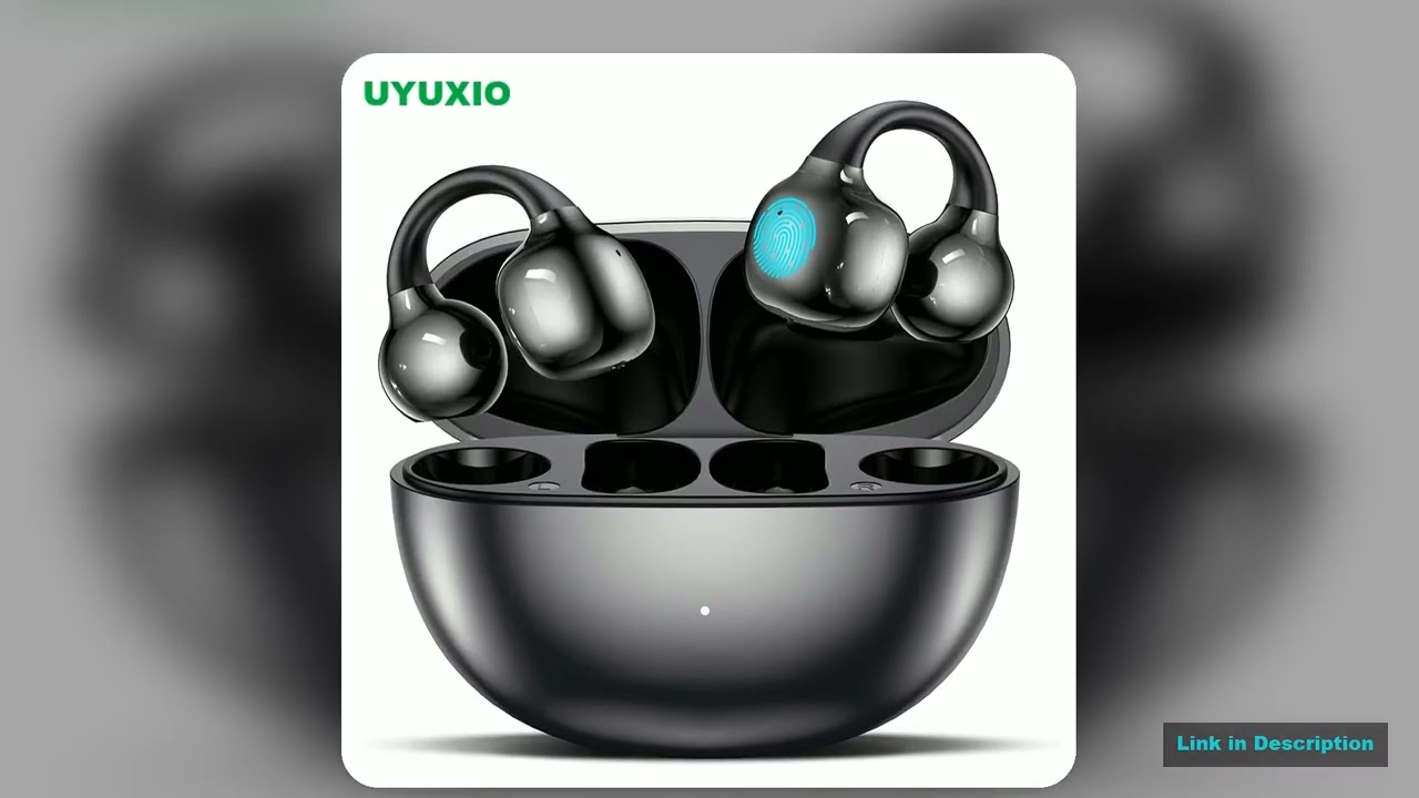 UYUXIO BT 54 Clip on Earbuds Wireless Open Ear Headphone with 72H Play Time LongBattery Life Over