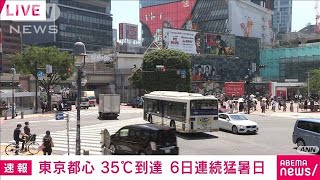 【速報】東京都心で6日連続の猛暑日　6月の連続記録を更新(2022年6月30日)