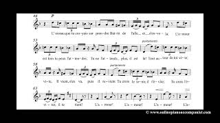 Piano accompaniment for Habanera (L'amour est un oiseau rebelle) from Carmen