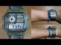 CASIO STANDARD AE-1200WHB-3BV CLOTH BAND - UNBOXING