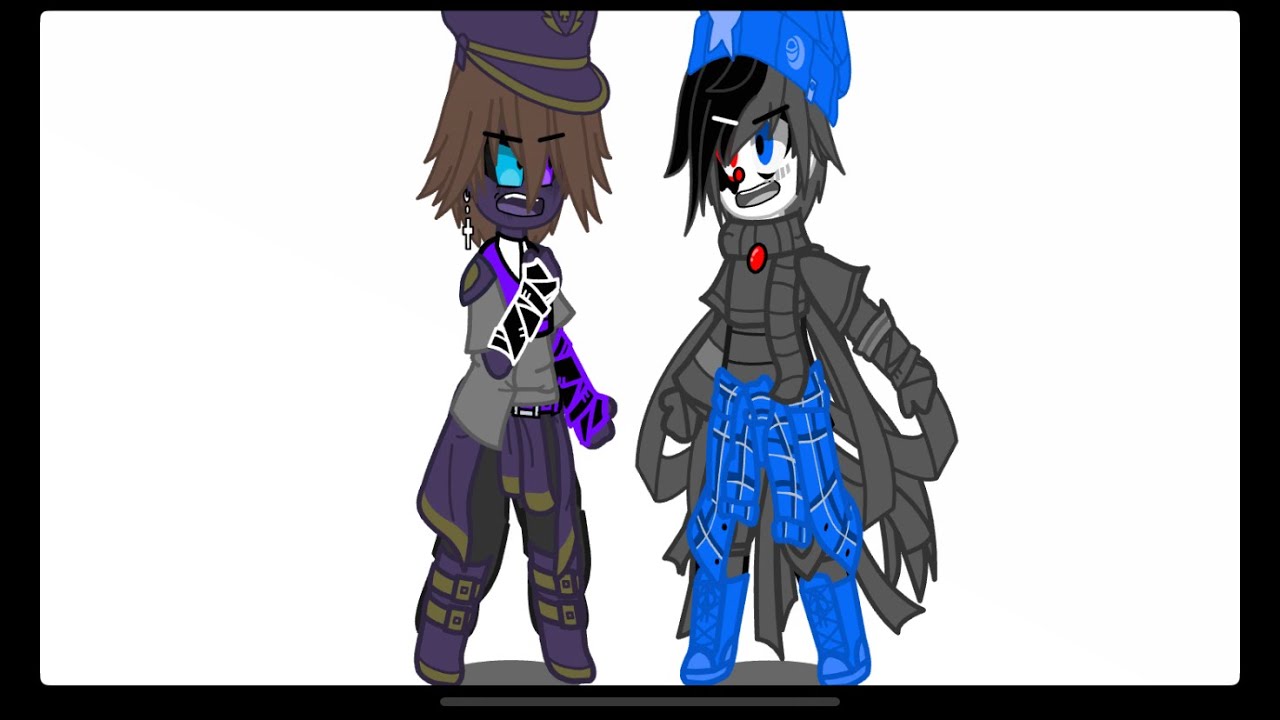 Then and now Michael x ennard fnaf Gacha club - YouTube