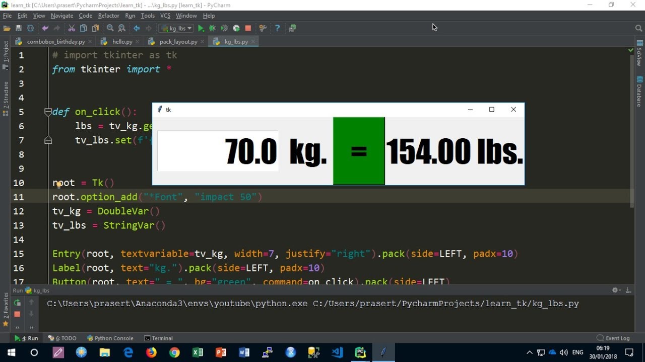 สอน Python 3 GUI: การใช้ pack layout ในการออกแบบโปรแกรมแปลงหน่วยของ ...