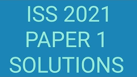 ISS 2021 SOLUTION PAPER 1 QUES 37 38 39 40 WITH EXPLANATION INDIAN STATISTICAL SERVICE