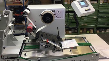 How to apply labels on large foil bags with the LAB510 labelling machine