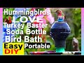 How to make hummingbird endless water fountain loved 1st ever bird bath easy solar powered portable