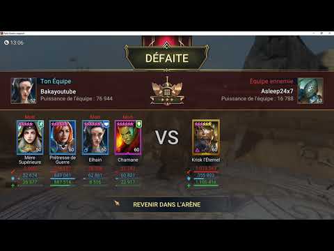 Raid Shadow Legend Pretresse De Guerre Vs Krisk Youtube
