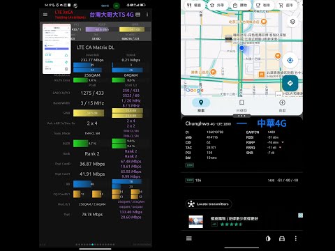 基地台整併後網速能提升多少？台灣大哥大TS 4G網速 臺中捷運［豐樂公園－市政府］（中華4G同步收訊）20250601