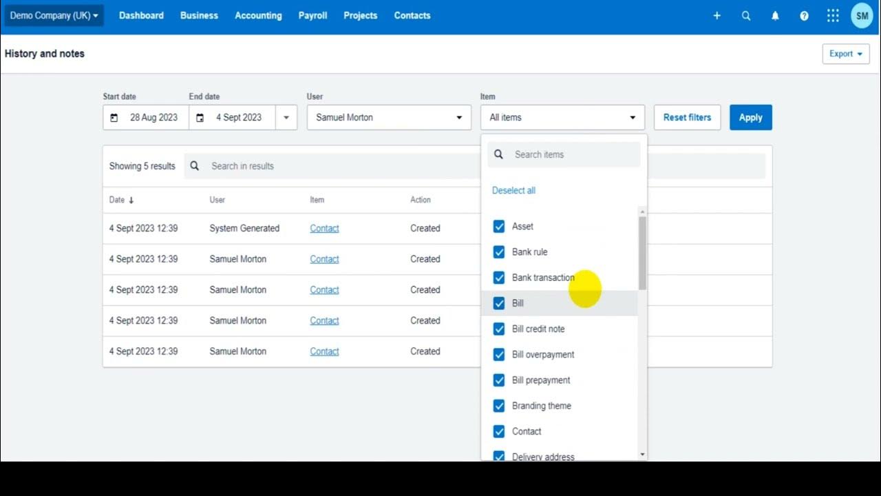 how-to-view-the-transaction-history-on-xero-youtube