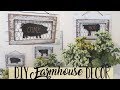 DIY Farmhouse Dollar Store Wall Decor | Farmhouse Home Decor DIY | Basket Wall Decor