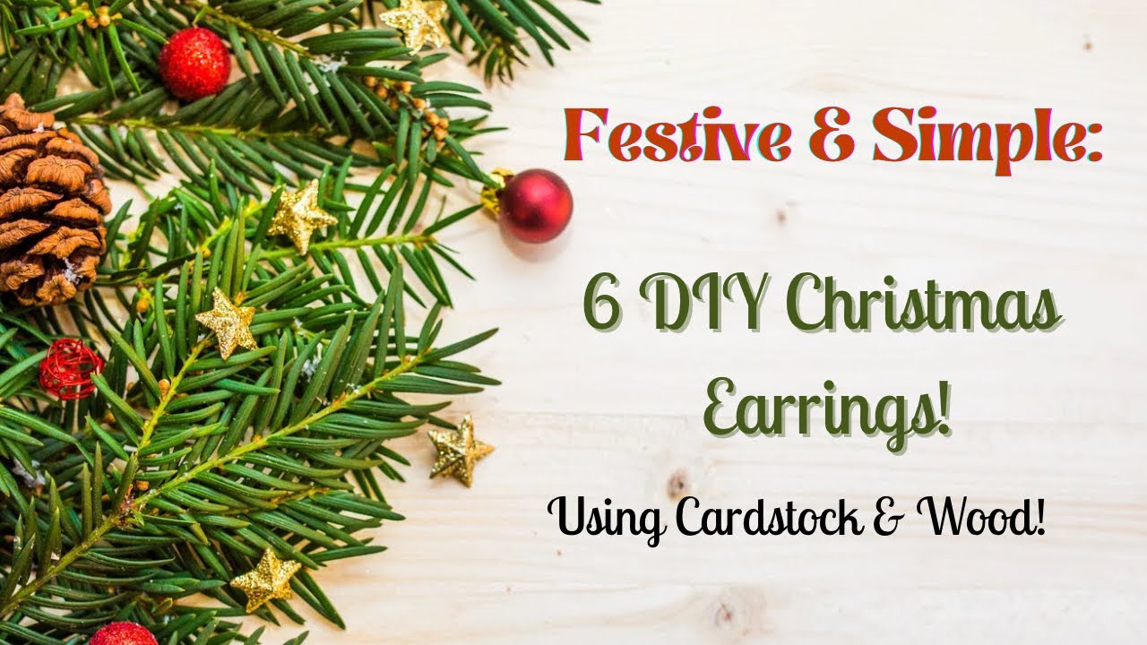 Празднично и просто: 6 рождественских сережек своими руками из картона и дерева! 🌲🎅🏻