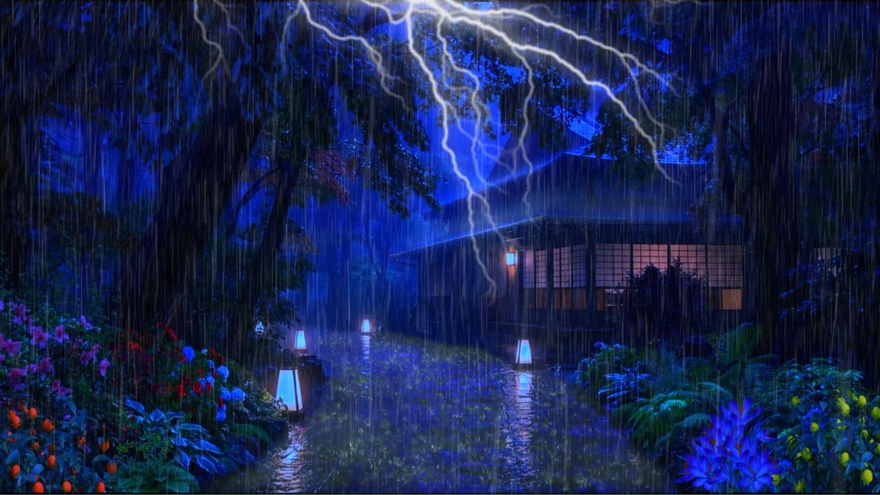 Rain Sounds for Sleeping | Steady Rain & Thunder for Relaxation (12 Hours)