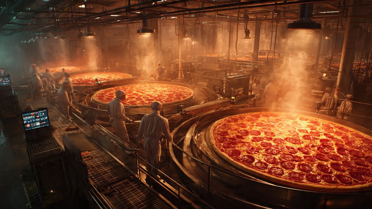 Inside the World’s Biggest Pizza Factory – How Frozen Pizzas Are Made