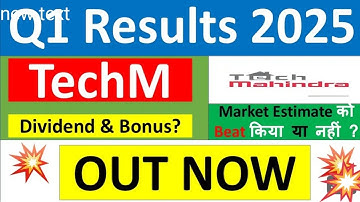 TECH MAHINDRA Q1 RESULTS 2025 | TECH MAhindra results news  | tech mahindra share analysis