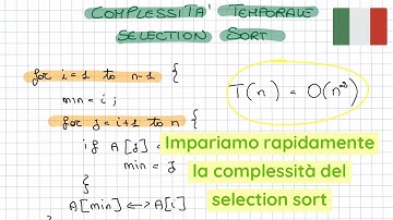 Complessità Algoritmi - SELECTION SORT