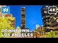 Sunset walk at Downtown Los Angeles in California USA ...