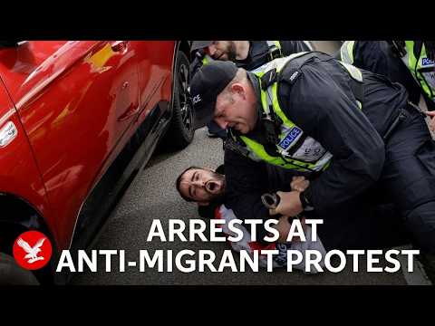 Arrests made at anti-migrant protest in Portsmouth