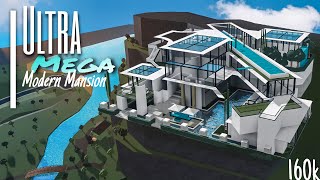 Ultra MEGA Modern Mansion | Bloxburg | No Large Plot | 160k | exterior