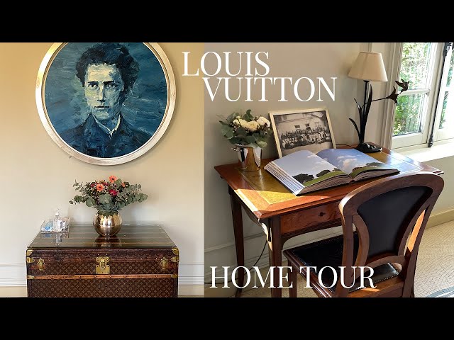 Antique LV Trunk in Living Room, Louis Vuitton Museum, Vuitton Family Home  1878-1964 & Vuitton factory 1878-present, Asnieres-su…