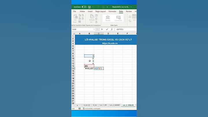 Cách tìm công thức bị lỗi trong excel