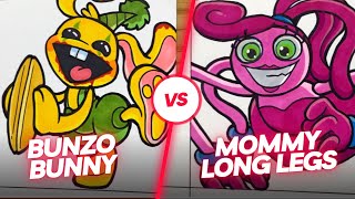 DRAWING Bunzo Bunny 🐇 VS Mommy Long Legs💕 / Friday Night Funkin MODS Whos the Winner ??? #DRAWING