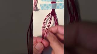 Upside-down Striped Macrame Style Friendship Bracelet Tutorial