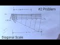 Engineering drawing 1st semester Digonal scale (विकर्ण मापनी)