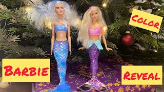 Распаковка Barbie Color Reveal . Русалка барби меняет цвет в воде. LOL
