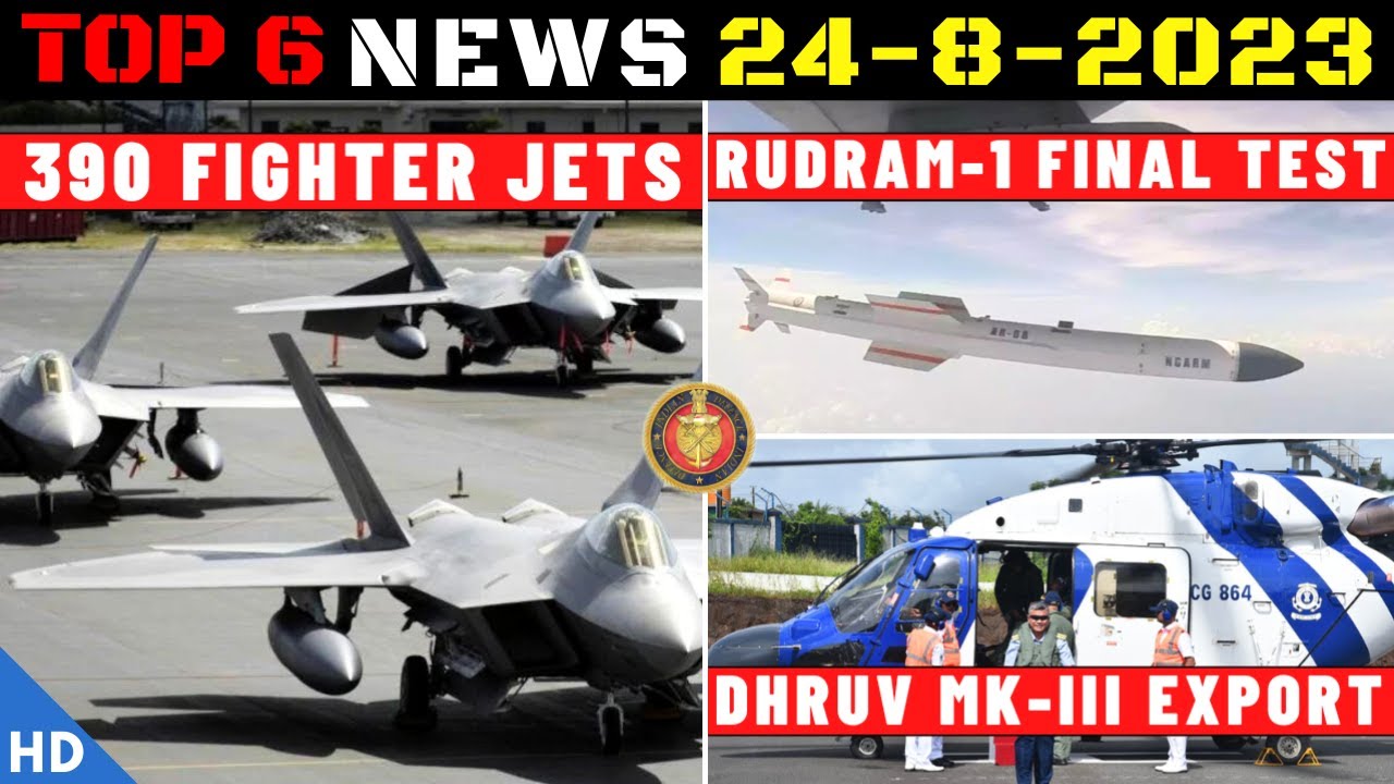 Indian Defence Updates : 390 Fighter Jets Order,Rudram-1 Test,Philippines Dhruv Order,DRDO Overhaul
