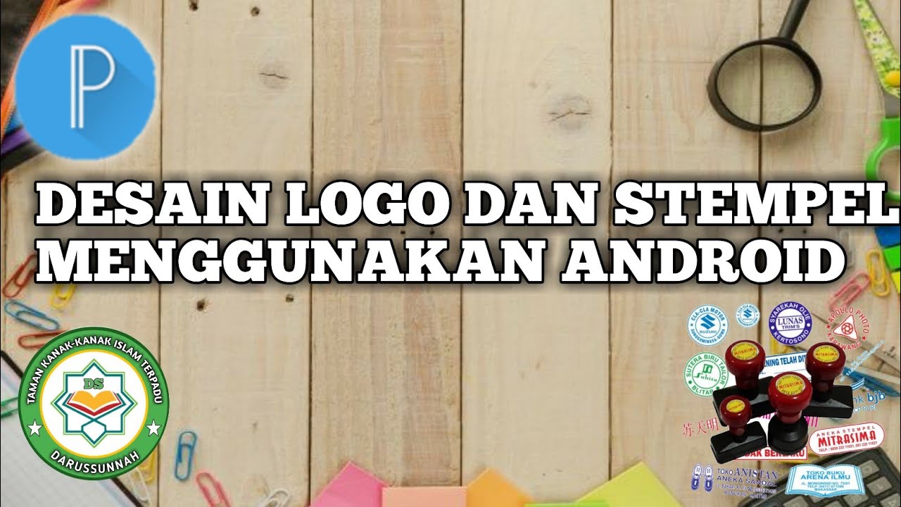 tutorial membuat desain  stempel dan logo  dengan android  