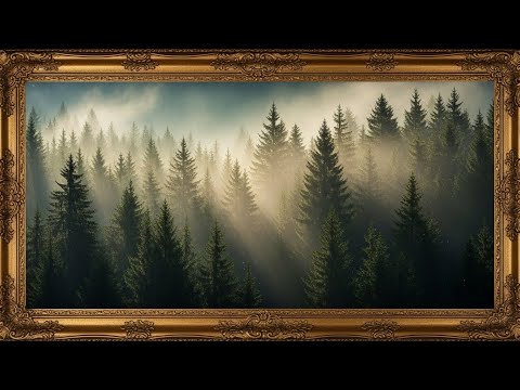 Frame TV Art With Music Hyper Realistic Forest Window View For TV 4K Nature Ambience 