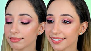 Soft Pink Smokey Eye Makeup Tutorial - No False lashes & Eyeliner | Essence Disney Belle Palette screenshot 5