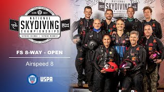 Airspeed 8, 2022 USPA National Skydiving Championships, Formation Skydiving 8-way Open