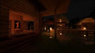 Minecraft Soundtrack   Rain & Thunder to relax & study  12 hours