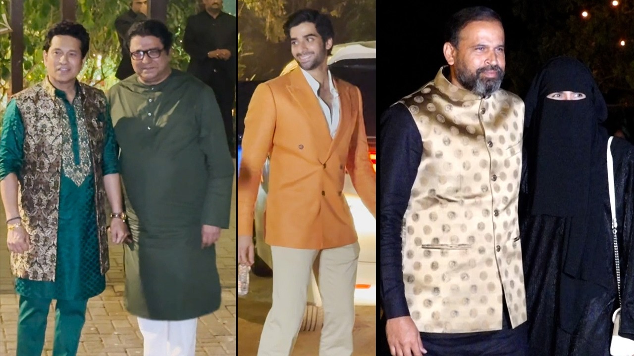 Raj Thakarey & Sachin Tendulkar, Yusuf Pathan & Etc At Arjun Tendulkar Sangeet Ceremony Exit Video