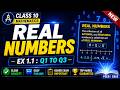 Real Numbers Exercise 1.1 Q1 to Q3 | Class 10 Maths Chapter 1 | PSEB CBSE | Easy Punjabi