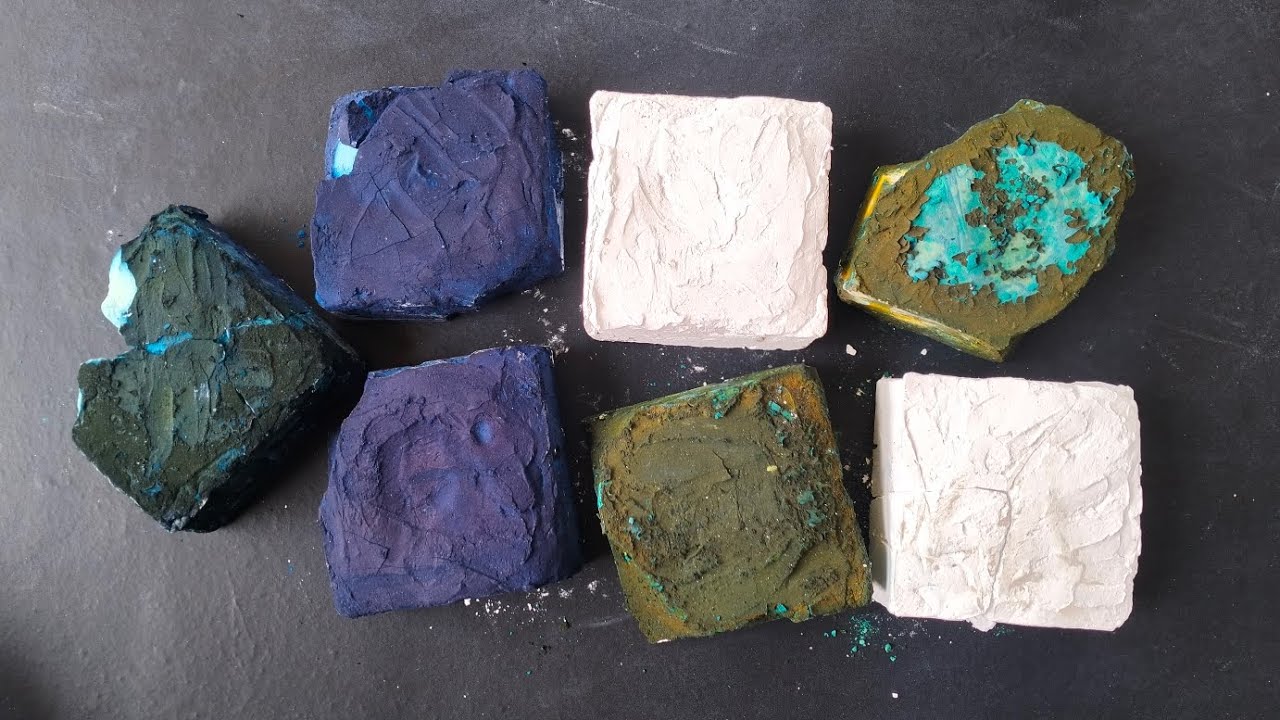 Deep dyed and plain homemade gym chalk for 3k IG and 2k YT - YouTube