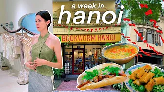 HANOI: typhoon edition!🇻🇳⛈️ local food, custom clothes, shopping spree | korea to vietnam travel